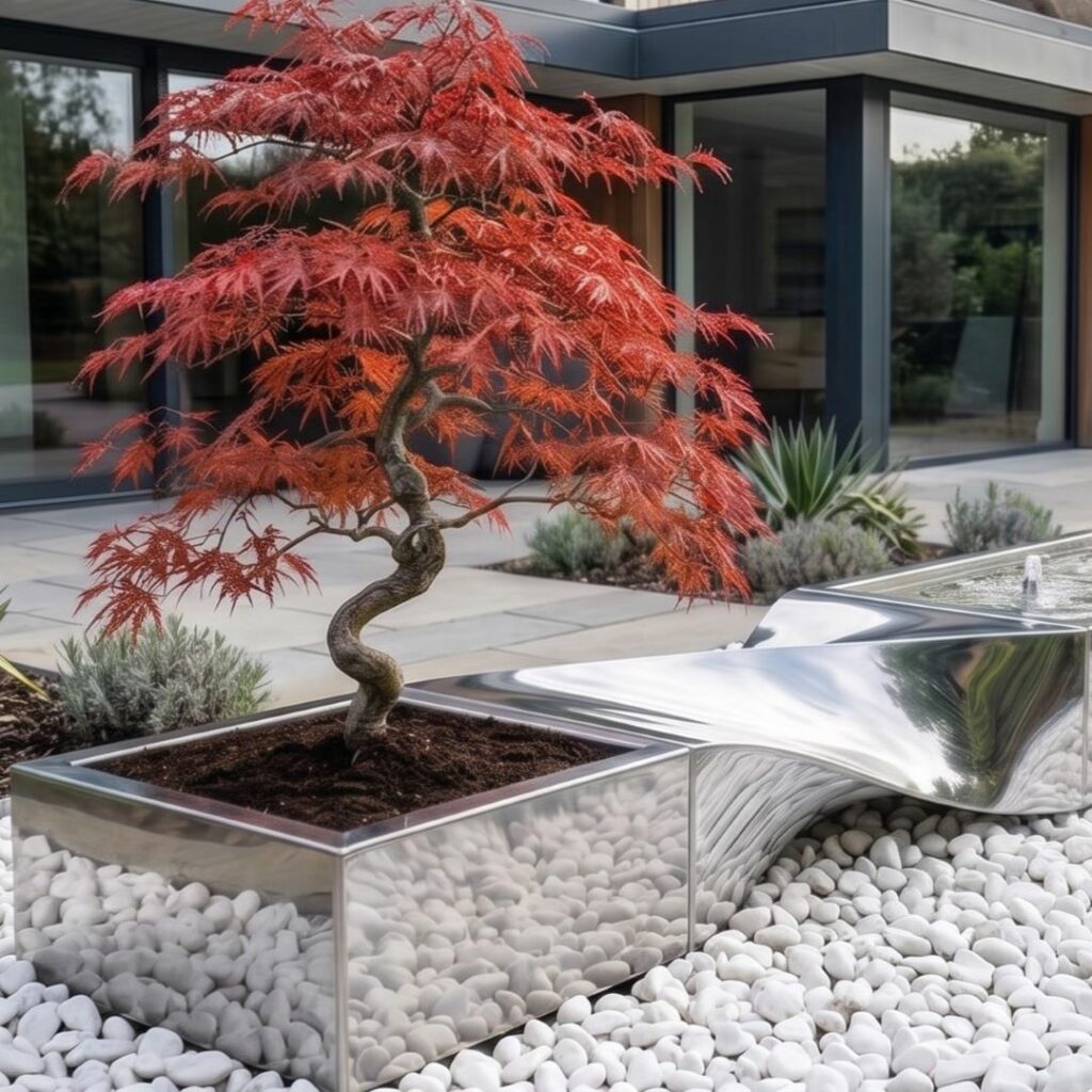 Jardinière mixte inox 1080